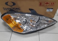 Фара передняя Kyron (желтый поворот) правая